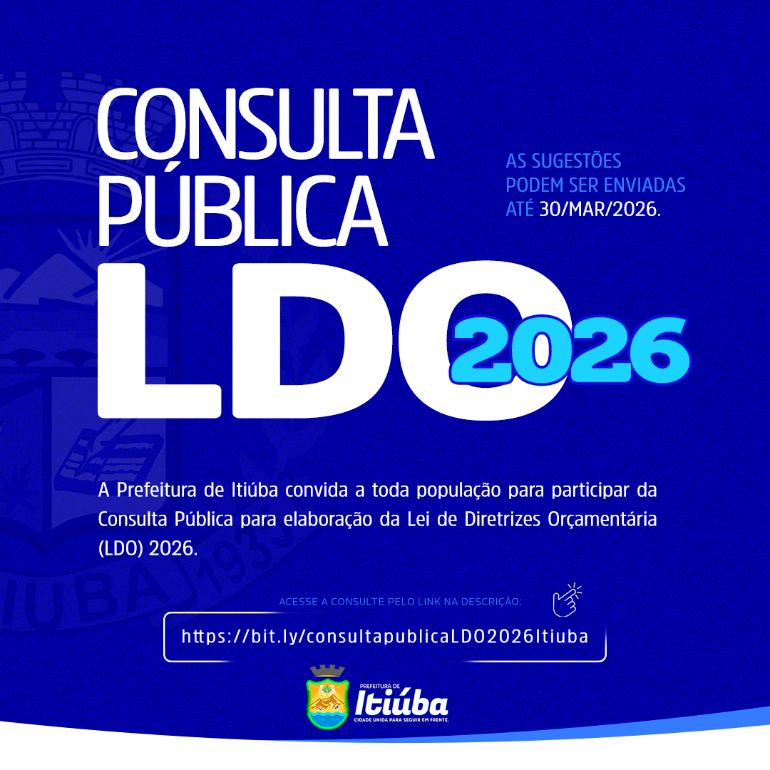PARTICIPE DA CONSULTA PÚBLICA – LDO 2026