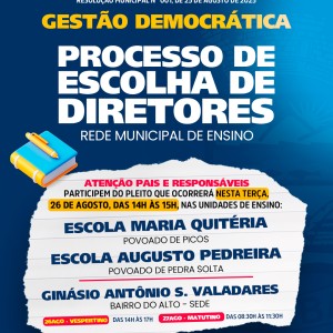 Educação com mais transparência e participação popular!