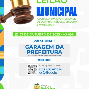 Prefeitura de Itiúba divulga Edital de Leilão Público nº 001/2025