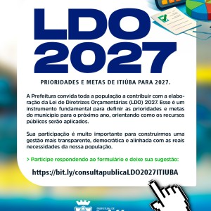 PARTICIPE DA CONSTRUÇÃO DA LDO 2027!